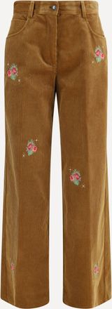 Forte_Forte FORTE_FORTE Velvet Pants with embroidered bouquets Female II