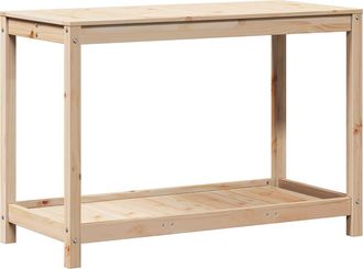 vidaXL Vidaxl - Mesa De Plantaci&oacute;n Con Estante Madera Maciza Pino 108x50x75 Cm