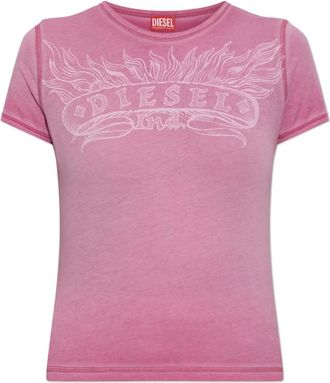 Diesel Tops, Dames, Roze, XS, T-Shirts