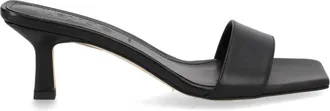 Aeyde Gilly Black Kitten Heel Sandals