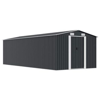 vidaXL Caseta De Jard&iacute;n Metal Antracita 257x580x181 Cm Vidaxl