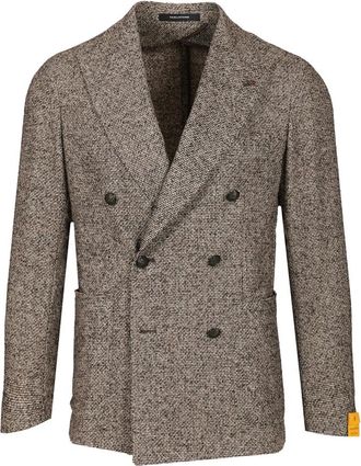 Tagliatore Jassen, Heren, Grijs, 2Xl, Tweed, Tweed Double-Breasted Jasje