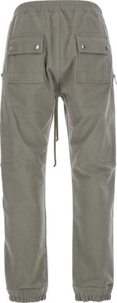Rick Owens Mens Cargo Pants Heizer Grey Cotton Trousers