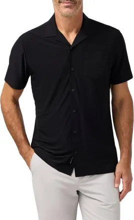 Mizzen+Main Copa Performance Camp Shirt in Black at Nordstrom, Size Xx-Large