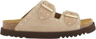 Scholl Beatriz Slipper - Dames - Sandalen - Beige - 37 EU - Leer - Schoenen