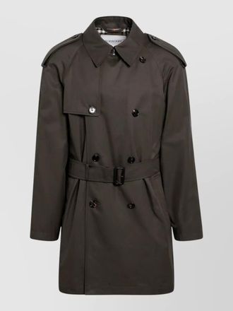 Burberry trench coat belted waist double breasted