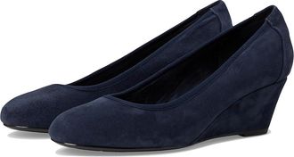 Rockport Rita High Womens Heels Navy Suede : 8.5 M (B), Leather/Rubber