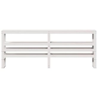 Berkfield Home Headboard with Shelves White 180 cm Solid Wood Pine