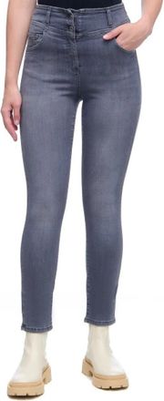 Liu Jo Slim High Waist Mom Jeans - Dames - Skinny Jeans - Blauw - W28 - Katoen - Jeans