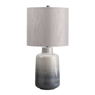 Netlighting Bacari 1 Light Small Table Lamp Grey Blue E27