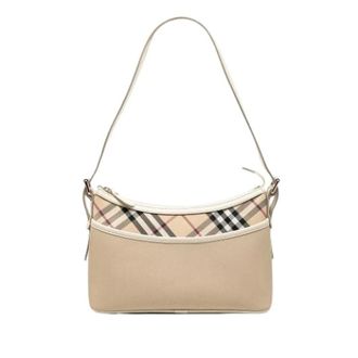 Burberry Pre-owned Shoulder Bags, female, Beige, Size: ONE SIZE Pre-owned Nova Check Shoulder Bag
