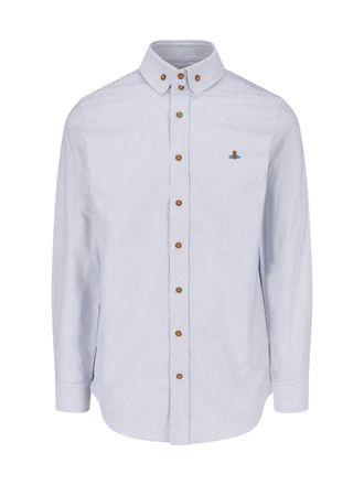 Vivienne Westwood Light Blue Two Button Krall Cotton Shirt
