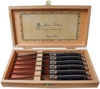 Be Home 6 Piece Steak Knife Set in Wood Presentation Box in Natural at Nordstrom