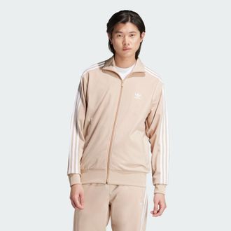 adidas Originals Mens Adicolor Classics Firebird Track Top - Beige Recycled Material - Size Small