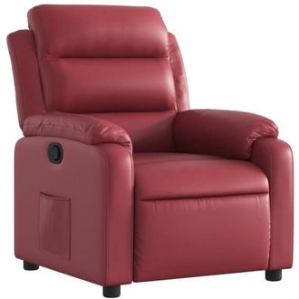 vidaXL Vidaxl - Sill&oacute;n Reclinable De Cuero Sint&eacute;tico Rojo Tinto