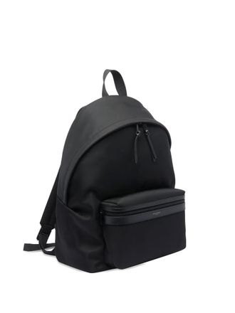 Saint Laurent City backpack in ECONYL, smooth leather and nylon - men - Polyamide - OS - Black
