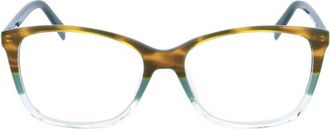 M Missoni Ladies Green Rectangular Eyeglass Frames MMI-0010-2