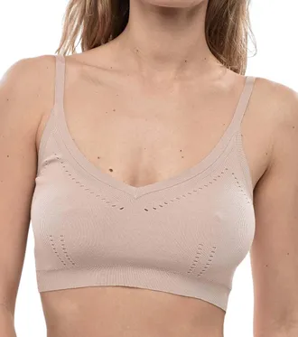 Max Mara Pink Textured Scoop Neck Top
