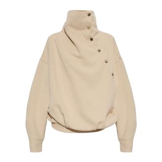 Sportmax Dames, Sweatshirts & Hoodies, Beige, Maat: XS Katoen