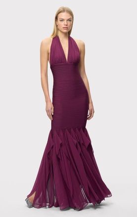 H&eacute;rve L&eacute;ger The Louisa Gown in Maraschino at Nordstrom, Size Xx-Small