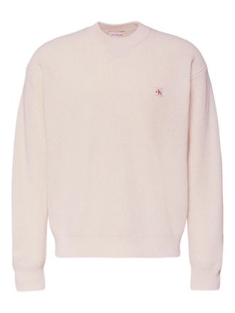 Calvin Klein logo crew-neck sweater - Neutrals