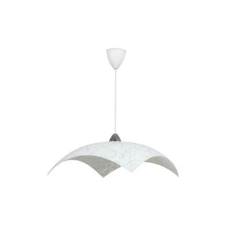 Energy L&aacute;mpara Colgante Marilena 50x21 Cm Cromo Y Vidrio Blanco E27