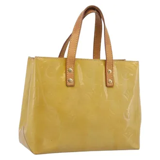 Louis Vuitton Reade Monogram Vernis Beige Patent_Leather Handbag (Pre-Owned)