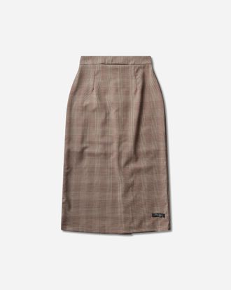 Prototypes Women s Cut-Up Checked Skirt Brown