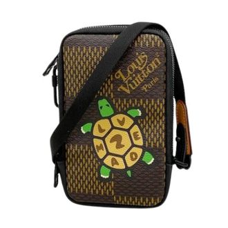 Louis Vuitton Pre-owned Cross Body Bags, male, Brown, Size: ONE SIZE Pre-owned Double Phone Pouch