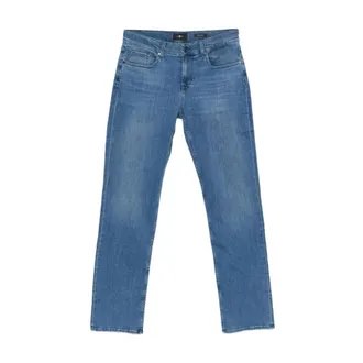 7 For All Mankind Straight Jeans, male, Blue, Size: W29 Standard Straight Leg Jeans