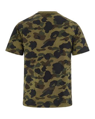 A Bathing Ape Logo-Printed Camouflage Cotton T-Shirt - Green