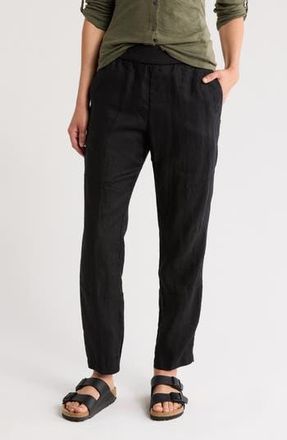 James Perse Patched Linen Pull-On Pants in Black at Nordstrom Rack, Size 1 (Fits Like 0-2 Us)