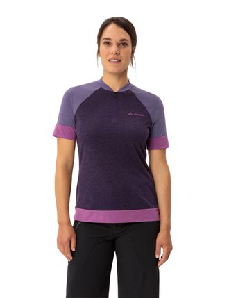 Vaude Funktionsshirt VAUDE WOMENS ALTISSIMO Q-ZIP SHIRT, Damen, Gr. 36, lila (eggplant), Obermaterial: 88% Polyester, 12% Wolle, Shirts Funktionsshirt, spez