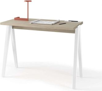HERDASA Herdasa - Mesa Estudio Mod-629 Acabado Roble/blanco, 47x 107 X 78 Cm (fondo X Ancho X Alto)