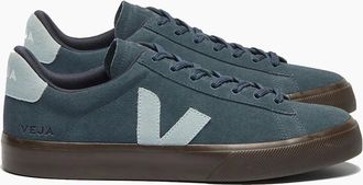 Veja Mens VEJA CAMPO SUEDE TRAINER NAUTICO/STEEL/EAGLE - Grey - Size: 11