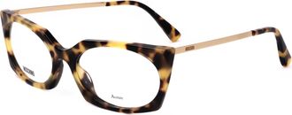 Moschino Womens 54mm Yellow Havana Opticals