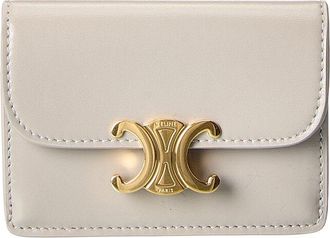 Celine Celine Triomphe Flap Leather Card Case