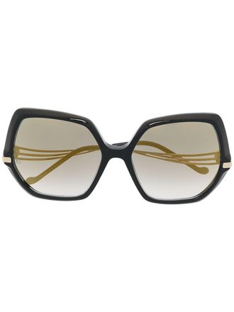 Elie Saab oversized frame sunglasses - Black