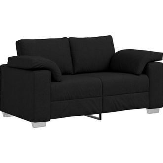 vidaXL Sof&aacute; Con Coj&iacute;n Negro 160 X 77 X 82 Cm Tela Vidaxl