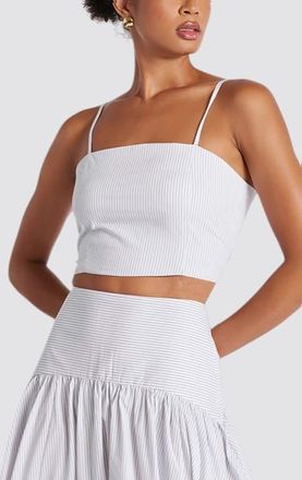 Bishop + Young Sorrento Corset Top in Pinstripe at Nordstrom, Size X-Small