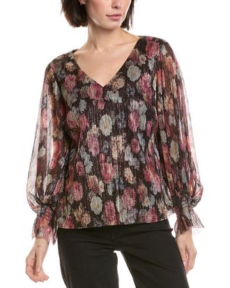 Vince Camuto V Neck Balloon Sleeve Blouse