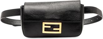 Fendi Pre-owned Fendi Leather FF Logo Baguette Belt Bag 8BM008 A86T 199 0189