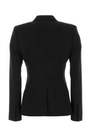 Gucci Womens Black Stretch Wool Blend Blazer Mix Giacche E Gilet