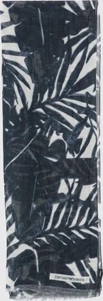 Emporio Armani Sciarpa in lino e cotone tropicale