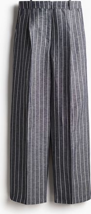 H&M Weite Hose aus Leinenmix - Blue