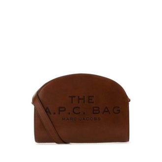 A.P.C. Brown Leather A.p.c. X Marc Jacobs Demi Lune Crossbody Bag Hazelnut Borse A Tracolla