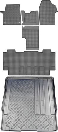 OEM Juego De Alfombrillas De Goma Para Coche Y Alfombrilla Para Maletero Para Citro&euml;n Jumpy Iii Spacetourer L2 Medium Van (5 Puertas) Desde Enero De 2016