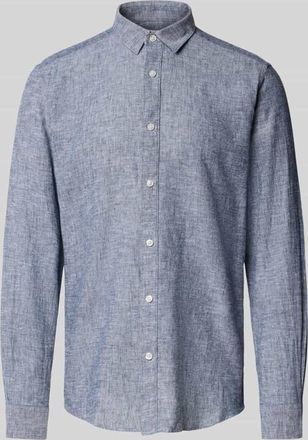 Only & Sons Slim Fit Leinenhemd mit Kentkragen Modell CAIDEN in Blau, Größe S