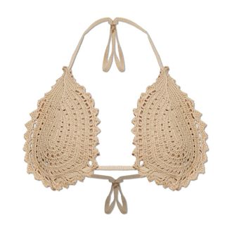 The Attico Badmode, Dames, Beige, XS, Katoen, Il Primo Bagno Bikini Top