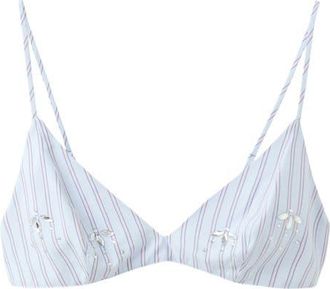 Mango Gemstone Detail Bralette in Sky Blue at Nordstrom, Size Small
